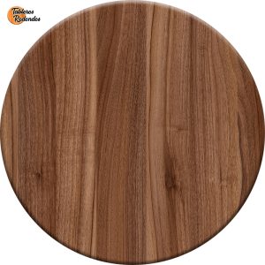 Tablero Redondo de Melamina Nogal Emperador