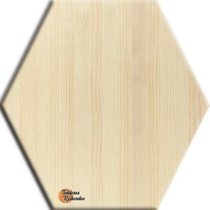 Hexágono de Tablero de Pino Macizo