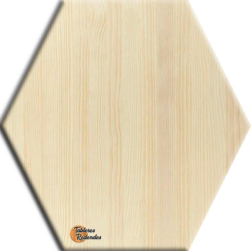 Hexágono de Tablero de Pino Macizo