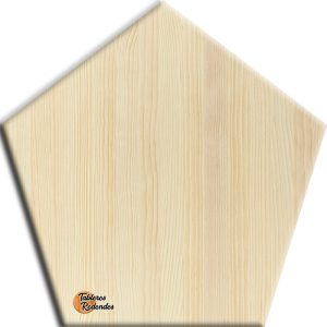 Pentágono Regular de Tablero de Pino Macizo