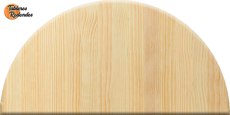 Semicírculo de Tablero de Pino Alistonado de madera maciza