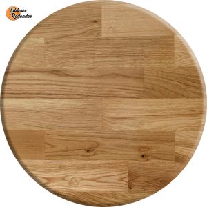 Tablero Redondo de Madera de Roble Macizo