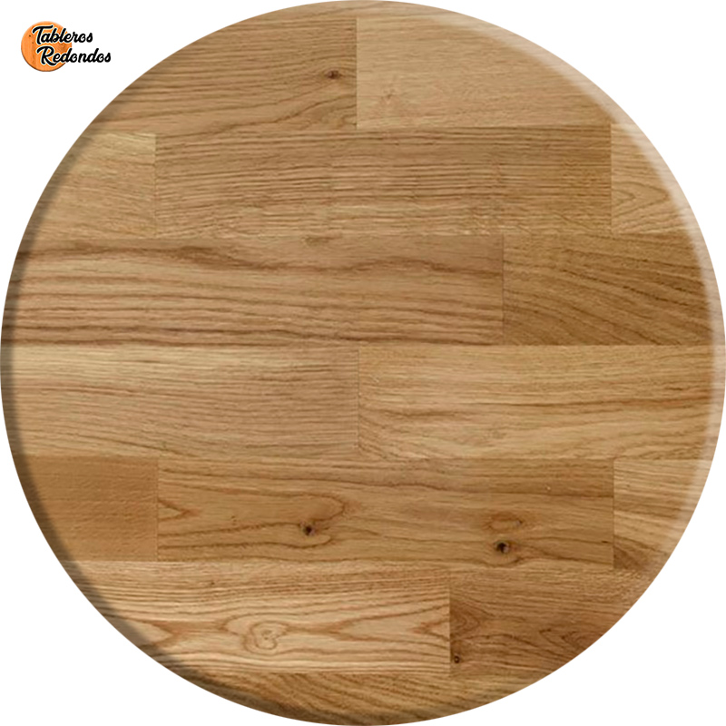 Tablero Redondo de Madera de Roble Macizo