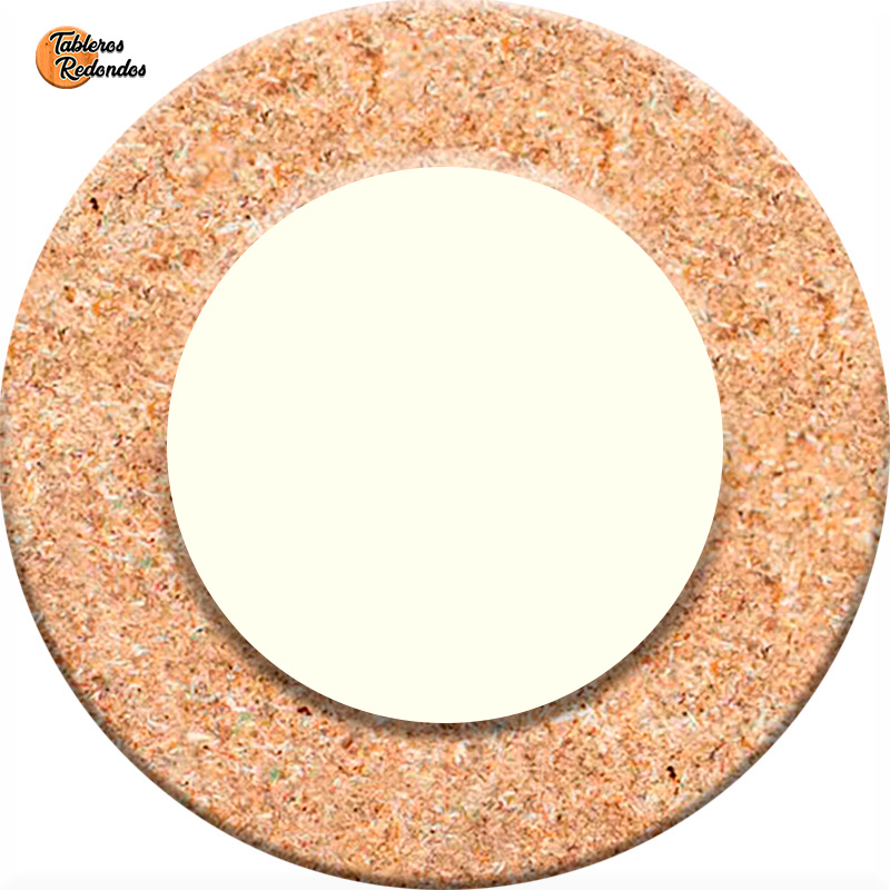 Corona Circular de Aglomerado Crudo Sin Cubrir