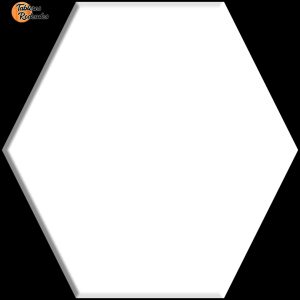 Hexágono de Melamina Blanca Lisa