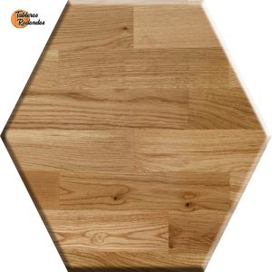 Hexágono de Roble Macizo Alistonado