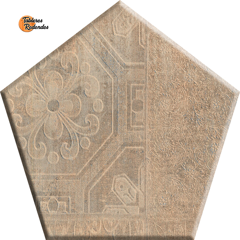 Tablero de Melamina Pentagonal de Roble Samoa Vintage