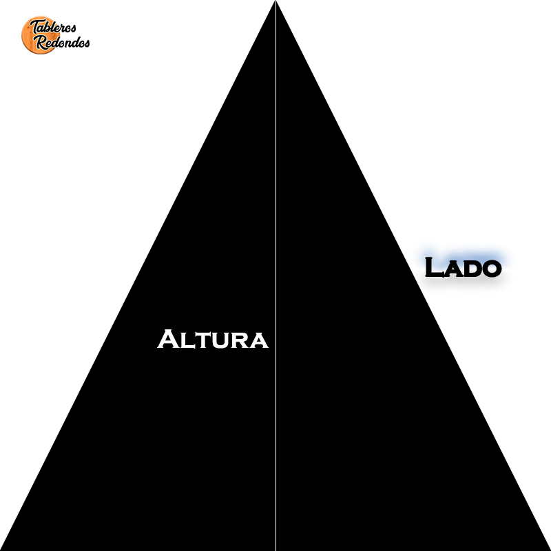 Tablero triangular a medida en www.tablerosredondos.es