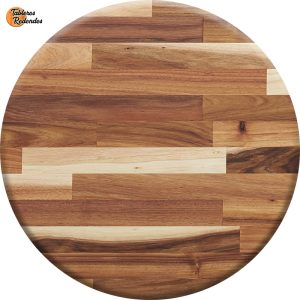 Tablero redondo de madera de acacia macizo