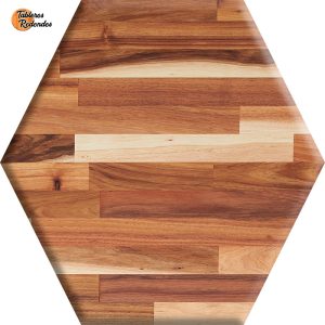 Tablero de Acacia Macizo con forma de hexágono