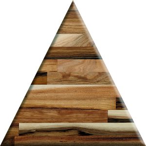 Tablero Triangular de Madera de Acacia Macizo