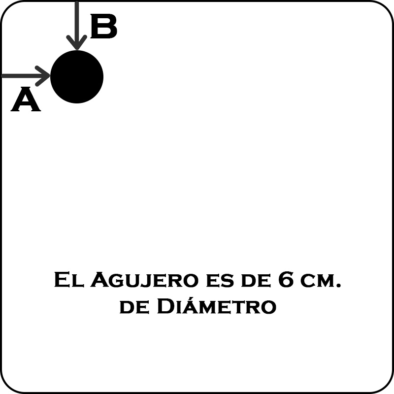Agujero para pasar cables
