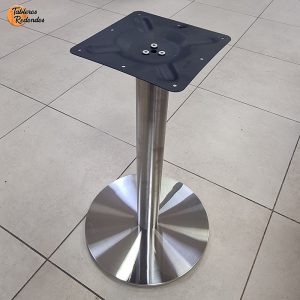 Pata de mesa de un solo pie en acabado inox