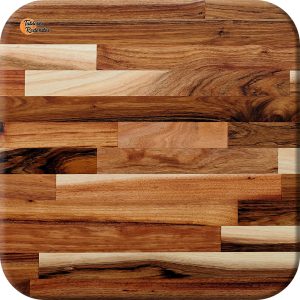Tablero alistonado con cuatro picos redondos de madera maciza de acacia