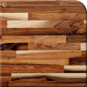 Tablero alistonado con un pico redondos de madera maciza de acacia