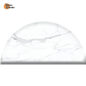 Semicírculo de Melamina Mármol Calacata