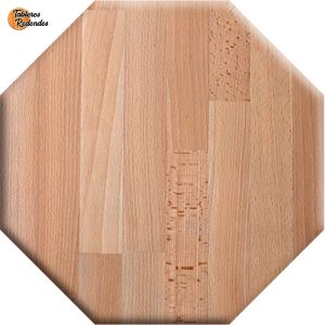 Octógono de Madera de Haya Vaporizada Maciza