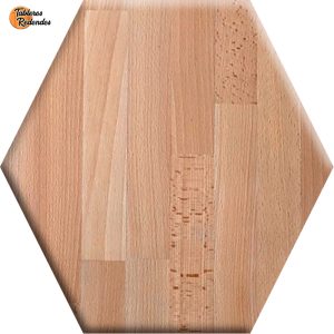 Tablero Hexagonal de Madera de Haya Vaporizada Maciza