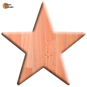 Estrella de Madera Maciza en Haya Alistonada