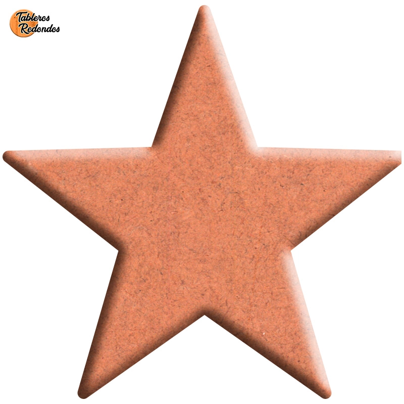 Estrella de Madera en Tablero MDF Estándar