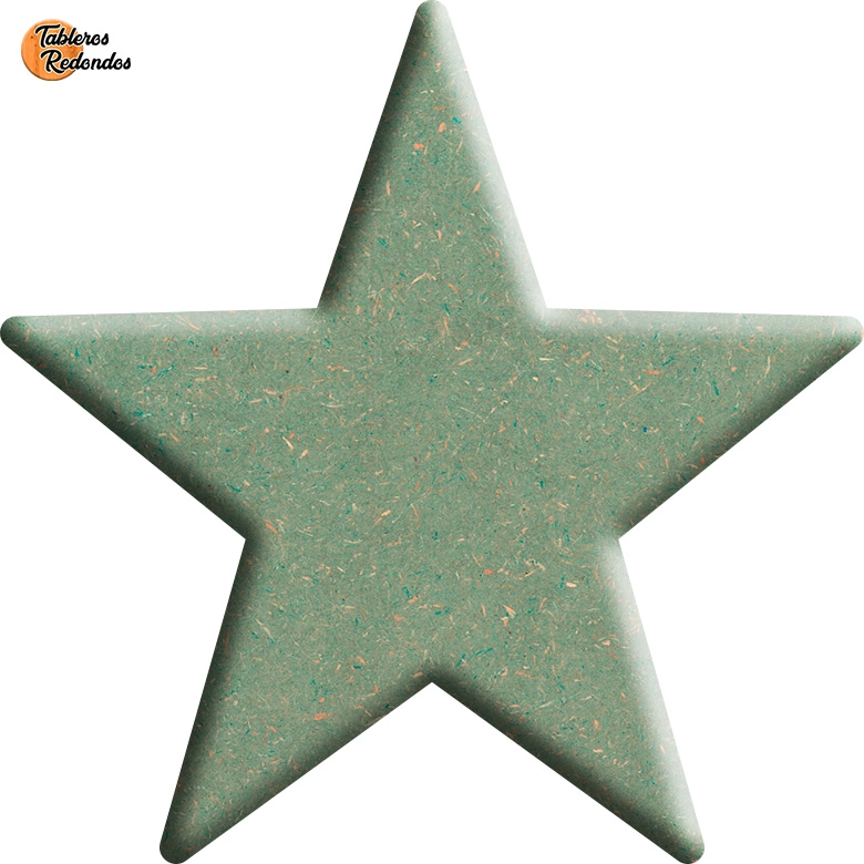Estrella de Madera en Tablero MDF Hidrófugo