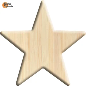 Estrella de Madera Maciza en Pino Alistonado